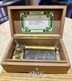 EXC Vintage Swiss Thorens Pre Reuge Music Box 50 Key 3 Songs (Watch The Video)