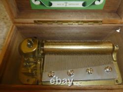 EXC Vintage Swiss Thorens Pre Reuge Music Box 50 Key 3 Songs (Watch The Video)