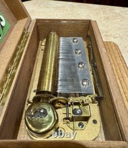 EXC Vintage Swiss Thorens Pre Reuge Music Box 50 Key 3 Songs (Watch The Video)