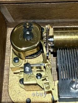 EXC Vintage Swiss Thorens Pre Reuge Music Box 50 Key 3 Songs (Watch The Video)