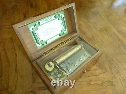 EXC Vintage Swiss Thorens Pre Reuge Music Box 50 Key 4 Song (Watch The Video)