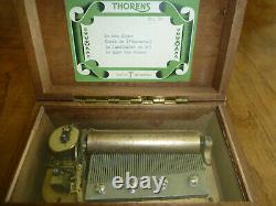 EXC Vintage Swiss Thorens Pre Reuge Music Box 50 Key 4 Song (Watch The Video)