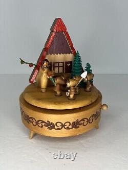 Erzgebirge Reuge Music Box Snow White & the Seven Dwarfs VINTAGE