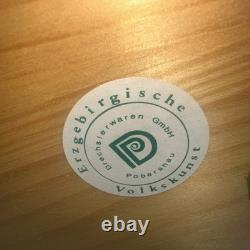 Erzgebirge Wood Music Box Soldiers Large Reuge Pobershau Germany Vintage Read