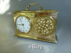 Exc Vintage Swiss Musical Alarm Clock With Reuge Music Box (watch The Video)