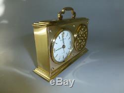 Exc Vintage Swiss Musical Alarm Clock With Reuge Music Box (watch The Video)
