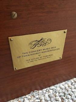 Faberge The Concert Tchaikovsky Music Box 50-Note Reuge Franklin Mint
