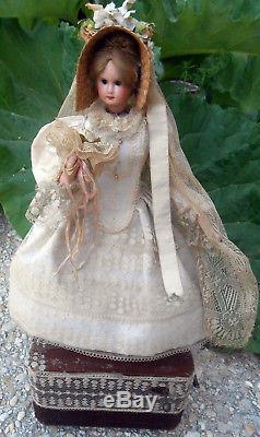 French Automaton Mechanical Doll Windup wedding lady WORKS REUGE Swiss Musical