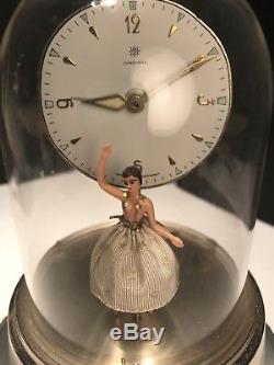 German Automaton Ballerina Dancing Musical Alarm Clock Music Box Reuge