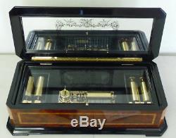 Gorgeous Handmade Reuge 50 Note 5 Song Interchangeable Cylinder Grand Music Box
