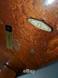 Gorgeous Vtg Italian Wood Inlay Music Box Table Hidden Storage The Emperor Waltz