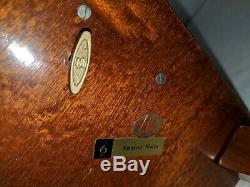 Gorgeous Vtg Italian Wood Inlay Music Box Table Hidden Storage The Emperor Waltz