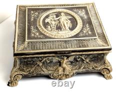 Incolay Stone Le Magnifique Musical Case Reuge Swiss Movement Beethoven