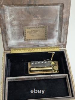 Incolay Stone Le Magnifique Musical Case Reuge Swiss Movement Beethoven