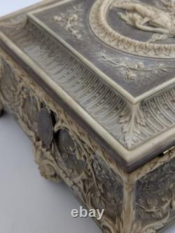 Incolay Stone Le Magnifique Musical Case Reuge Swiss Movement Beethoven