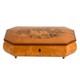 Inlaid Italian Burlwood Musical Jewelry Box with Swiss Reuge Movement