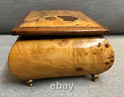 Inlay Burl Key Music Box- Sorrento Specialities & Reuge Swiss Impossible Dream