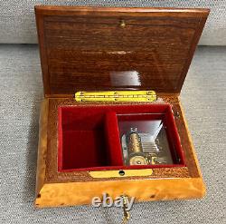 Inlay Burl Key Music Box- Sorrento Specialities & Reuge Swiss Impossible Dream