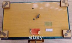 Italian Hand Crafted Natural Wood Reuge Musical Jewelry Box with Key 10.5x6x4