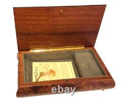 Italian Inlaid 28-note MUSIC BOX, Multi-Tone WithFloral Inlay All I Ask of You