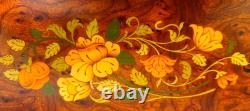 Italian Inlaid 28-note MUSIC BOX, Multi-Tone WithFloral Inlay All I Ask of You