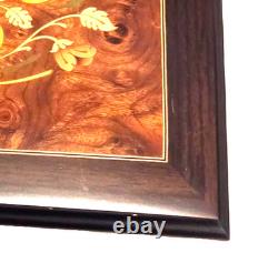 Italian Inlaid 28-note MUSIC BOX, Multi-Tone WithFloral Inlay All I Ask of You