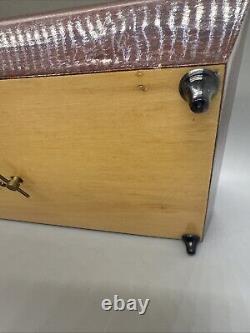 Italian Inlaid Box Reuge Wood Jewelry Music 10.5x6x3.75