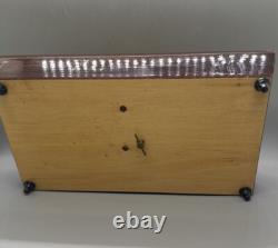 Italian Inlaid Jewelry Music Box Reuge Wood 10.5x6x3.75