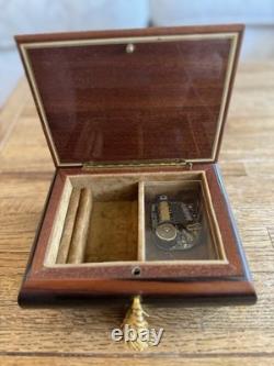 Italian Inlaid Wood Sorrento Music Box Reuge Swiss Musical Movement Works