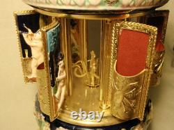 Italy Reuge Laras Theme Doctor Zhivago Music Box Cigarette Carousel Cherubs