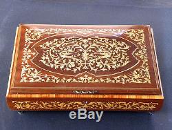 Italy Reuge Music / Jewelry Box Hand Inlaid Swiss Works Love Story