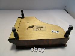 Italy marquetry inlaid Burl Piano Reuge Music Box Fur Elise Violin & Flowers 8W
