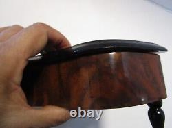 Italy marquetry inlaid Burl Piano Reuge Music Box Fur Elise Violin & Flowers 8W