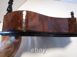 Italy marquetry inlaid Burl Piano Reuge Music Box Fur Elise Violin & Flowers 8W