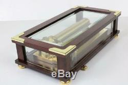 LARGE JOBIN (Reuge) CYLINDER MUSIC BOX in GLASS CASE plays TCHAIKOVSKY ch3/72