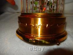 LARGE Reuge Style GERMAN Made Singing Automaton RED Bird Cage Music Box $895