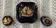 LIMOGES-Music Box & 2 Accessories Pieces-Porcelain Deep Cobalt Blue & 22K Gold