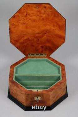 LUXURY MUSICAL JEWELERY BOX fine Italian cabinet & Swiss REUGE playing EDELWEISS