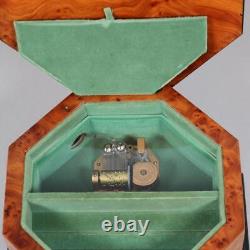 LUXURY MUSICAL JEWELERY BOX fine Italian cabinet & Swiss REUGE playing EDELWEISS