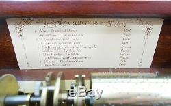La Musica D'Italia Grand Opera Inlaid Music Box Five Cylinder Franklin Mint RARE