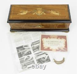 La Musica D'Italia Inlaid Grand Opera Music Box with Reuge Movement 16 x 6.5