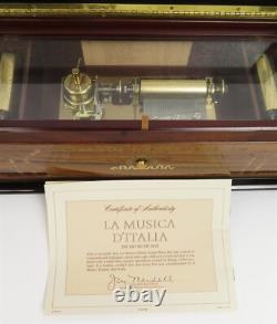 La Musica D'Italia Inlaid Grand Opera Music Box with Reuge Movement 16 x 6.5