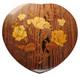 Large 8x8 Capra Italy Reuge HEART SHAPE Inlay Floral Music Box Anniversary Waltz