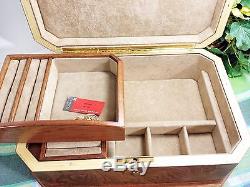Large Music box Reuge Romance Jewelry box 2 tier loads of room Made in Italy