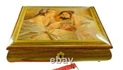 Large REUGE Romance Vintage Swiss Music Box Inlaid ITALY Burke LETTER H&G Studio
