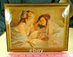 Large REUGE Romance Vintage Swiss Music Box Inlaid ITALY Burke LETTER H&G Studio