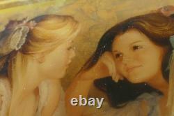 Large REUGE Romance Vintage Swiss Music Box Inlaid ITALY Burke LETTER H&G Studio