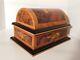 Large Reuge Inlaid Treasure Chest Music Box with Set of 7 Discs #1900 Italy
