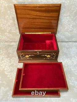 Large Reuge Marquaqetry Jewelry Box Dr Zhivago Song, Lara's Theme Works