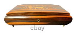 Large Sorento Italy Musical Wood Inlay Sound of Music Jewelry Trinket Box VIDEO